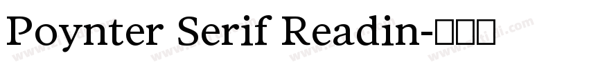 Poynter Serif Readin字体转换
